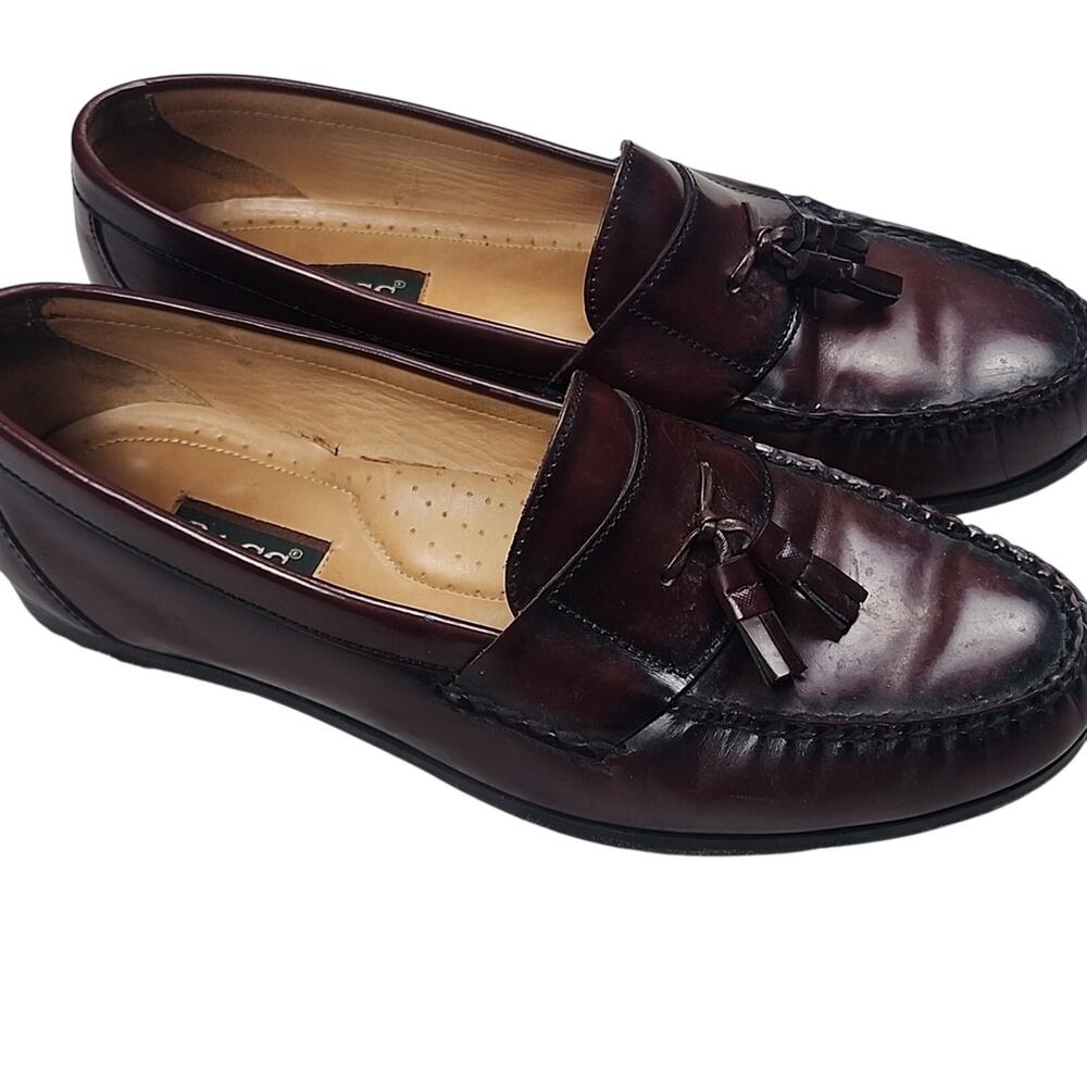 11M Bass Brown Leather Loafers Shoes Kiltie Tassels Brazil